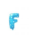 Alphabet Blue Stars Foil Balloon